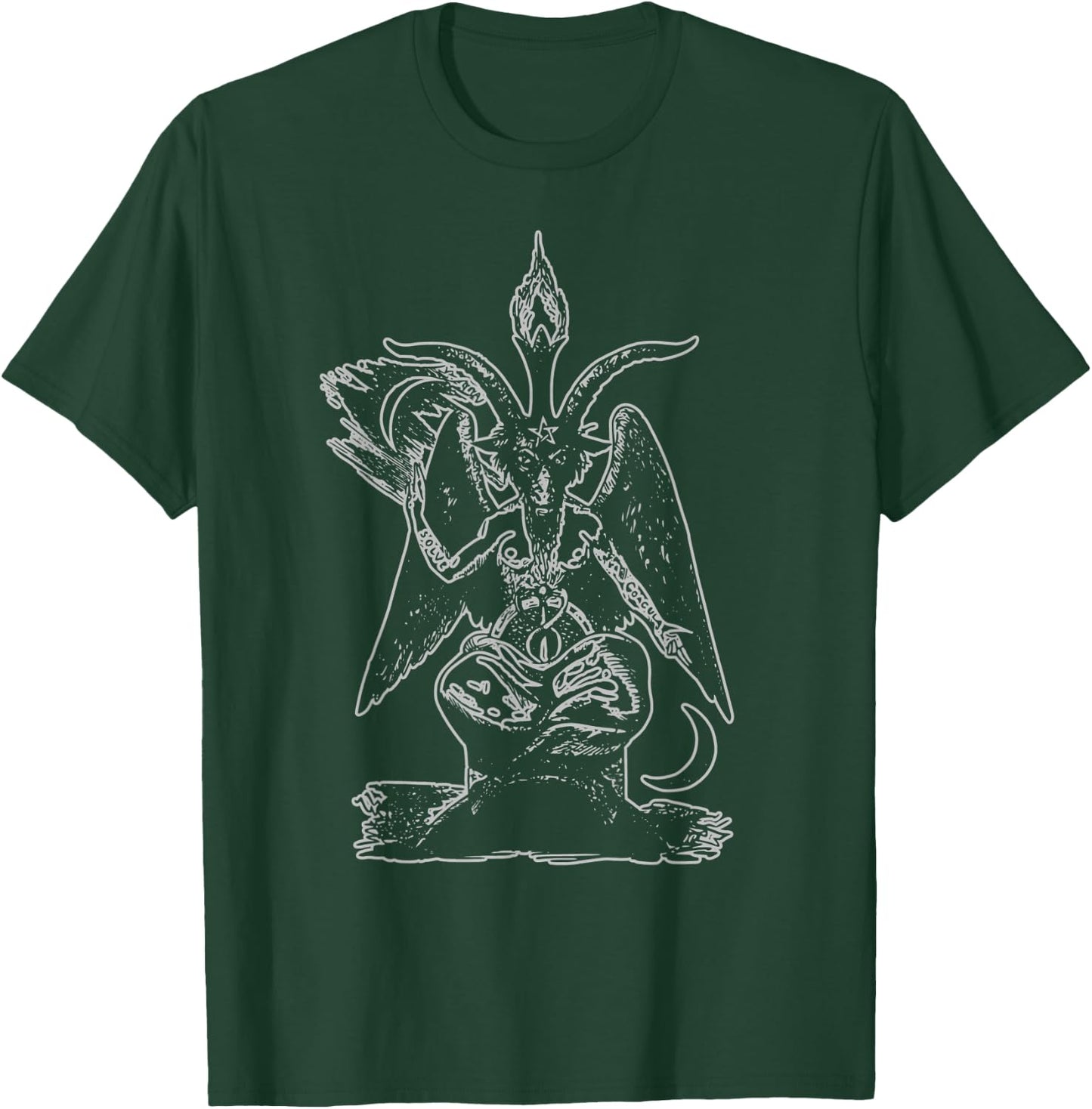 Baphomet Goat Satan Black Magick Lucifer Occult T-Shirt - T-Shirt | Forest