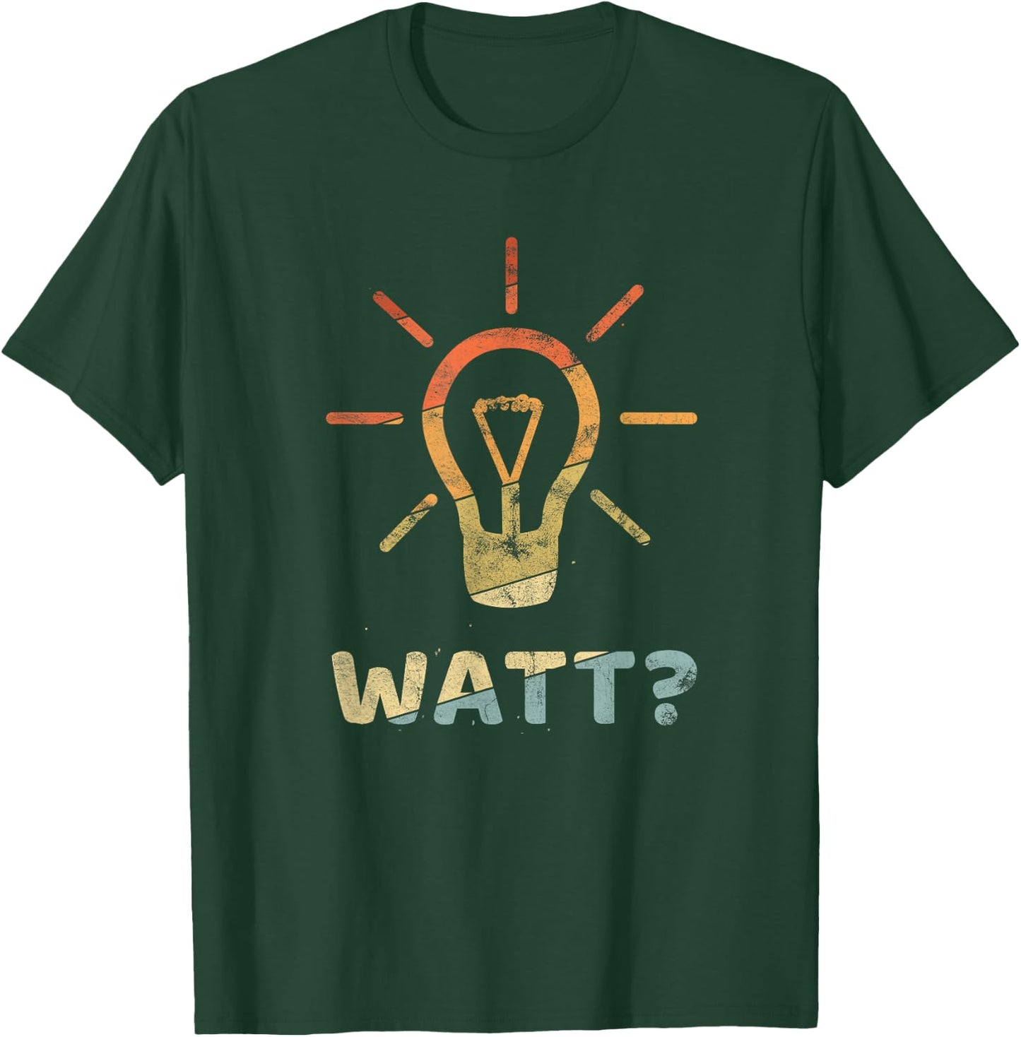 WATT ? Funny Gift electrician Meister Vintage T-Shirt - T-Shirt | Forest