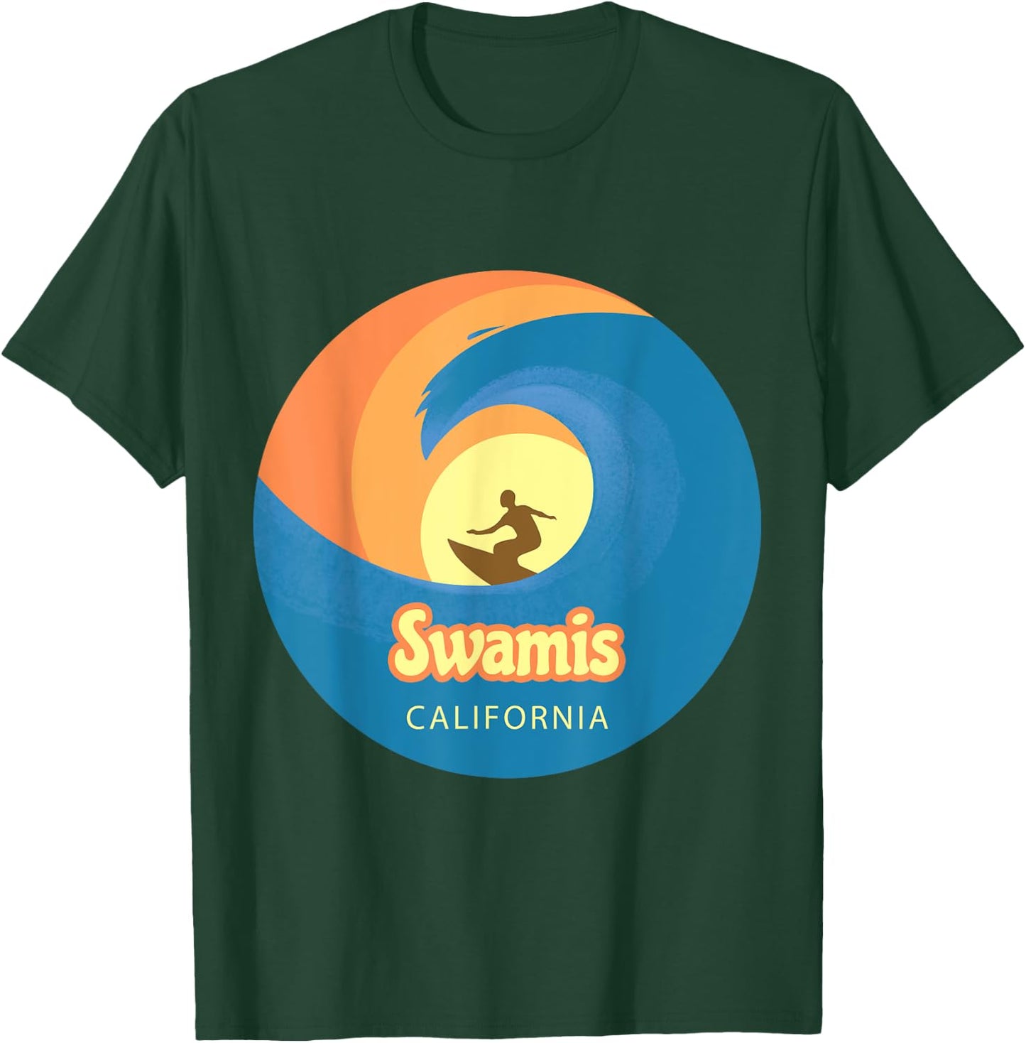 Swamis California surfing T-Shirt - T-Shirt | Forest