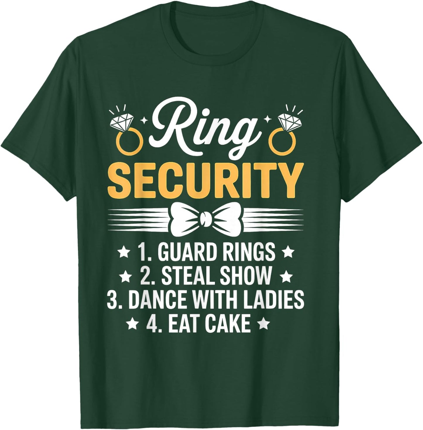 Ring Security Wedding Party Funny Ring Bearer T-Shirt - T-Shirt | Forest