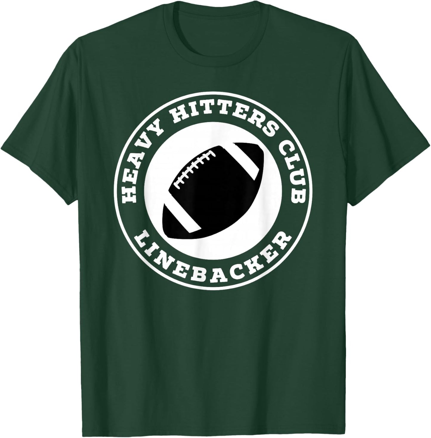 Linebacker Heavy Hitters Club Football Player T-Shirt - T-Shirt | Forest