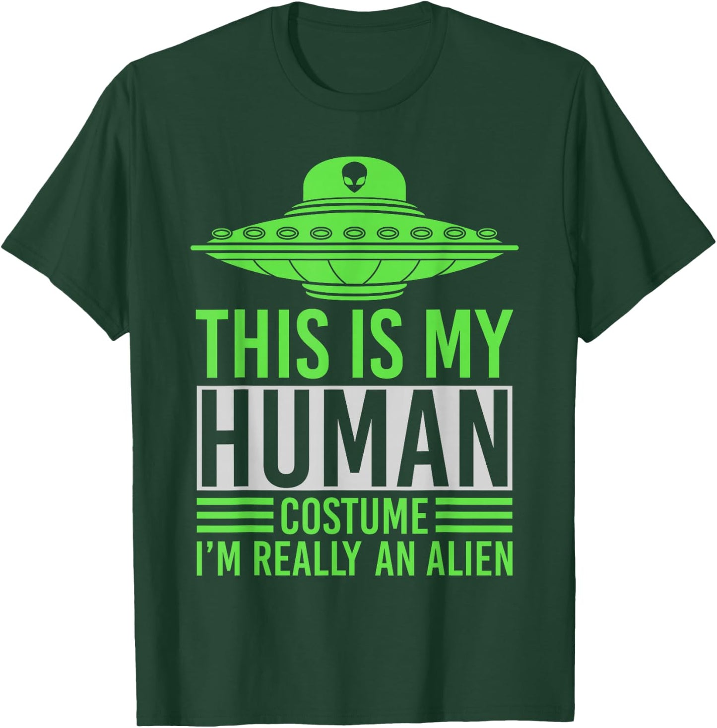 Funny Science Fiction Space UFO Abduction Costume Alien T-Shirt - T-Shirt | Forest