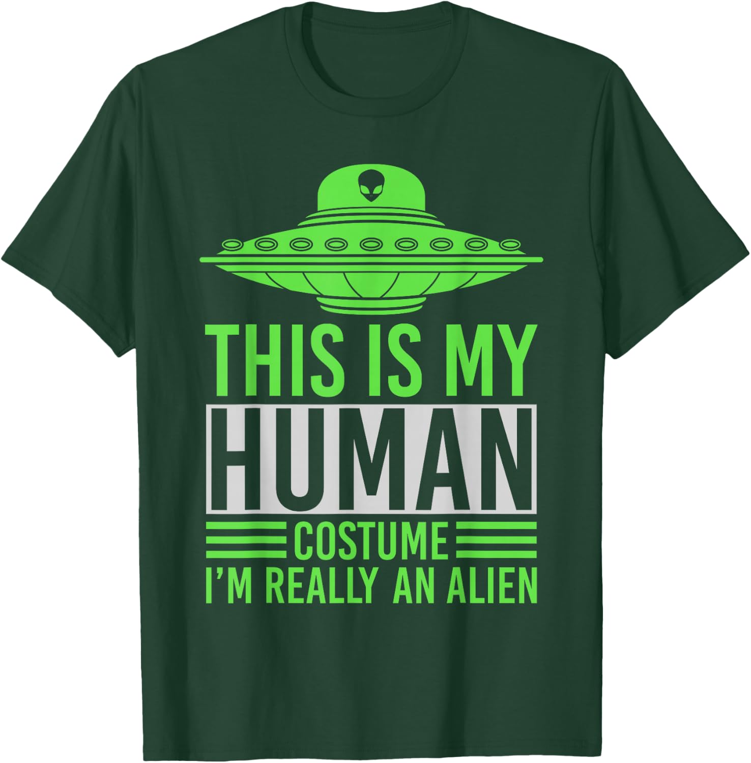 Funny Science Fiction Space UFO Abduction Costume Alien T-Shirt - T-Shirt | Forest