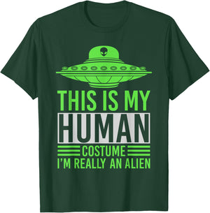 Funny Science Fiction Space UFO Abduction Costume Alien T-Shirt - T-Shirt | Forest