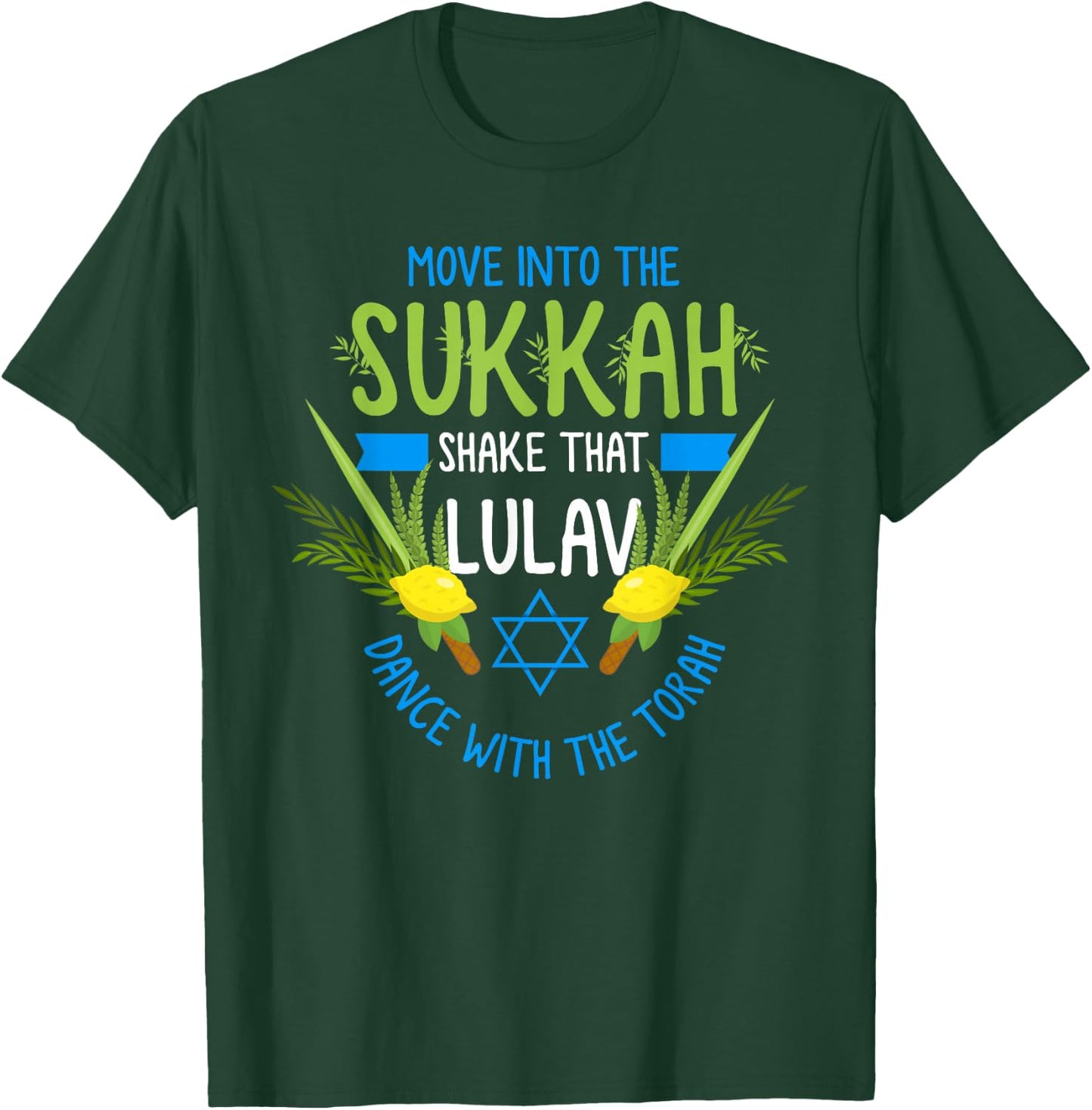 Feast of Tabernacles with Lulav and Etrog or Sukkot T-Shirt - T-Shirt | Forest