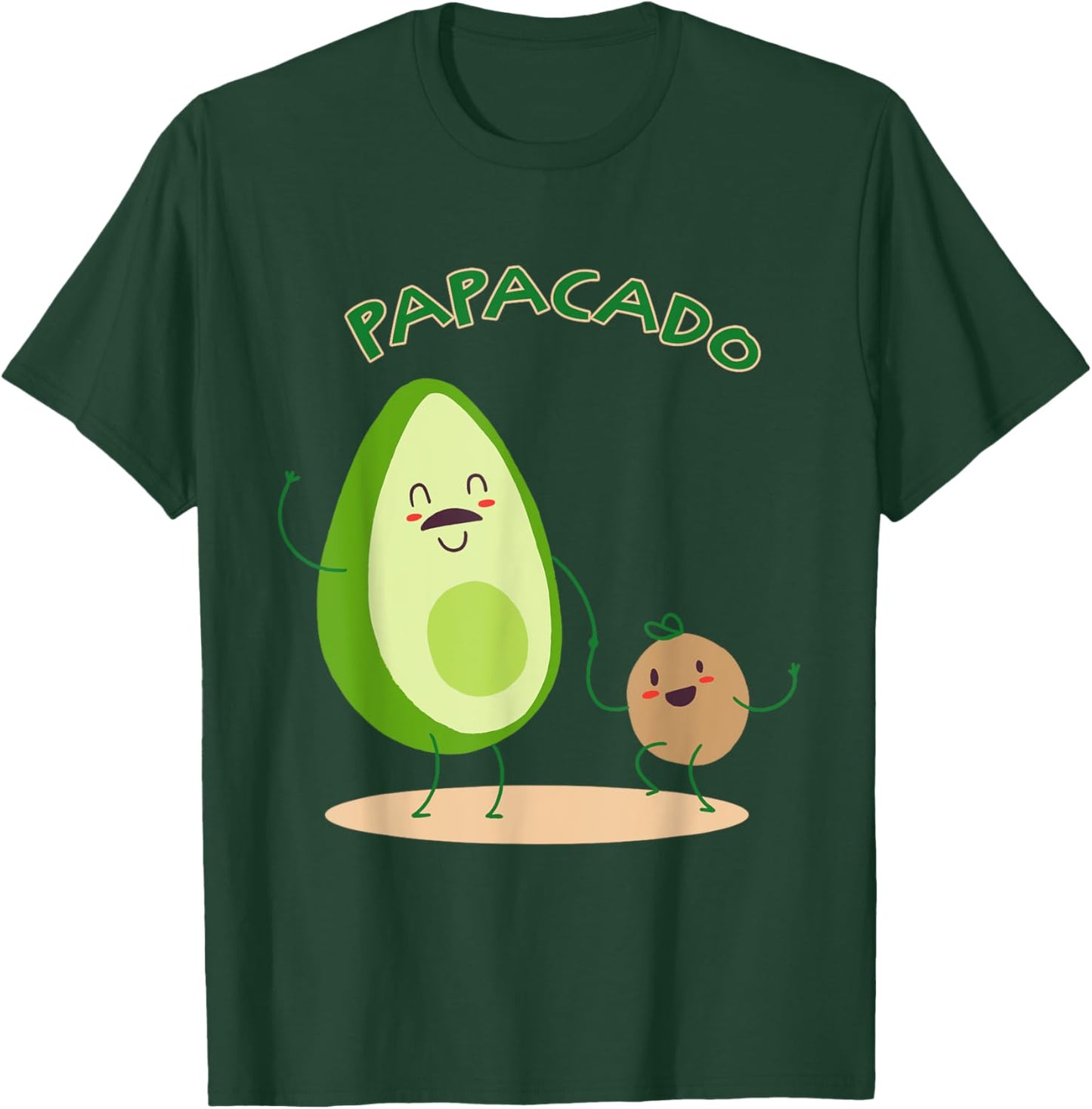 Papacado Cute Avocado Dad Father Love T-Shirt - T-Shirt | Forest