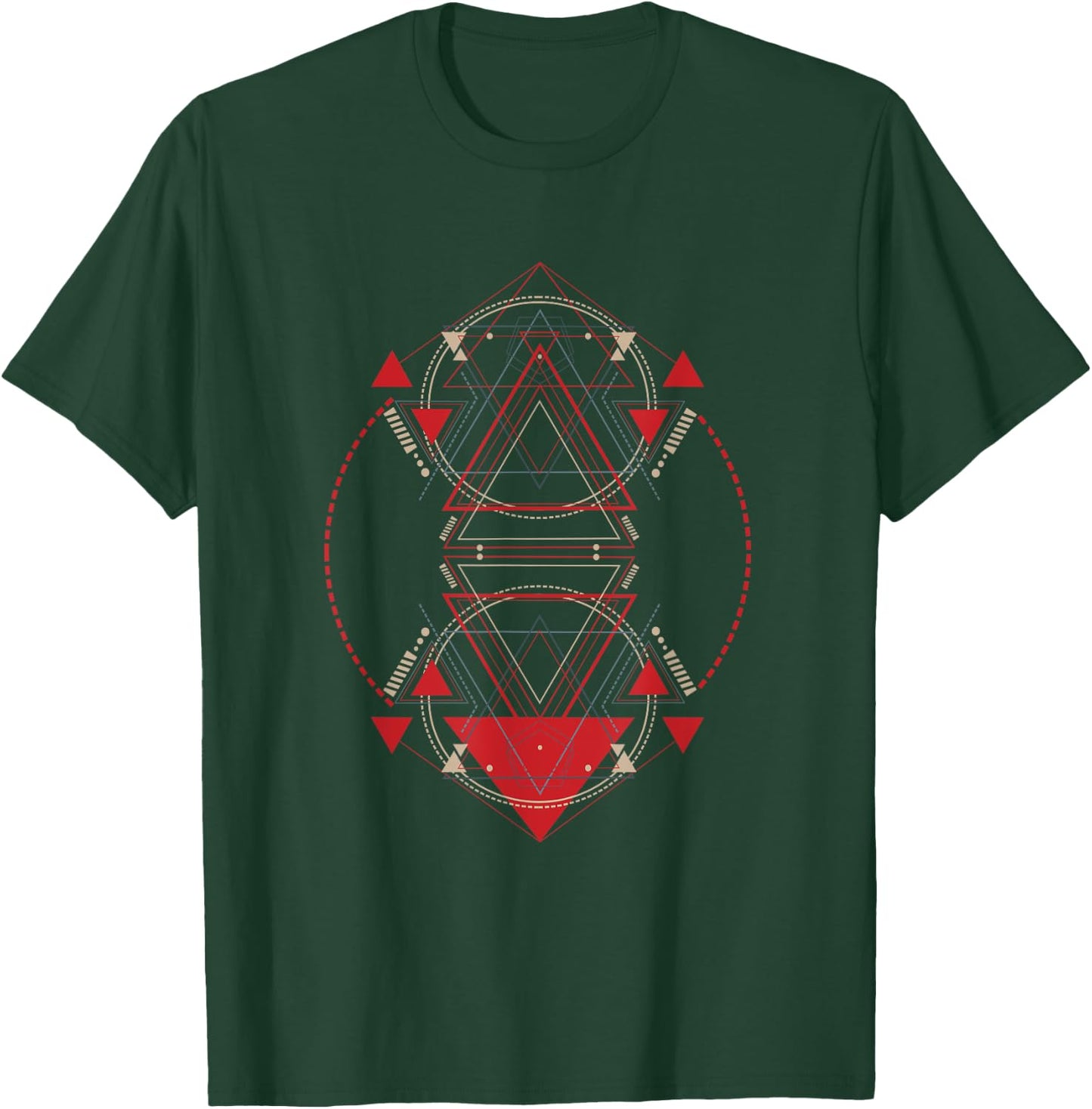 Sacred Geometry Mystical Alien Pyramid T-Shirt - T-Shirt | Forest