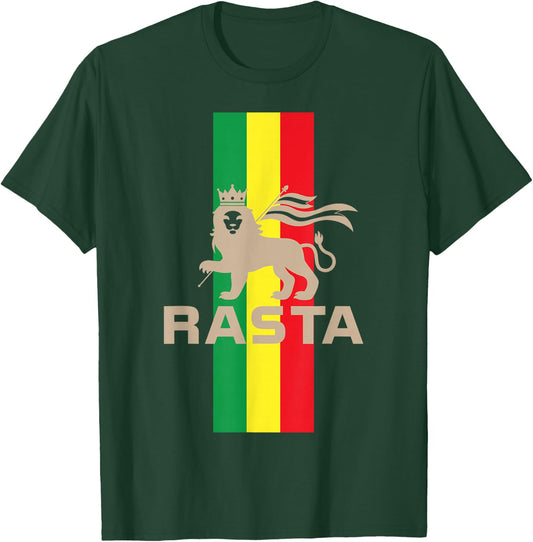 Lion of Judah Judah Rasta Rastafari Reggae T-Shirt - T-Shirt | Forest