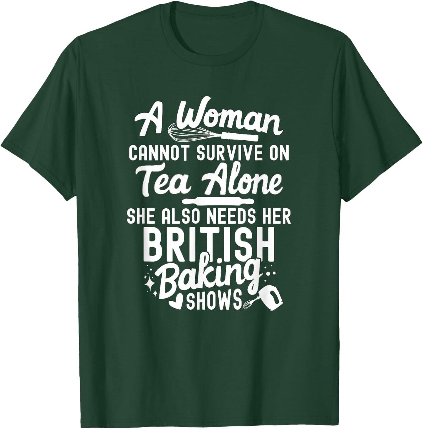 Tea and British Baking Cozy TV T-Shirt - T-Shirt | Forest