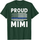 Police Mimi US Flag Policeman Mimi Of A Police Officer Mimi T-Shirt - T-Shirt | Forest
