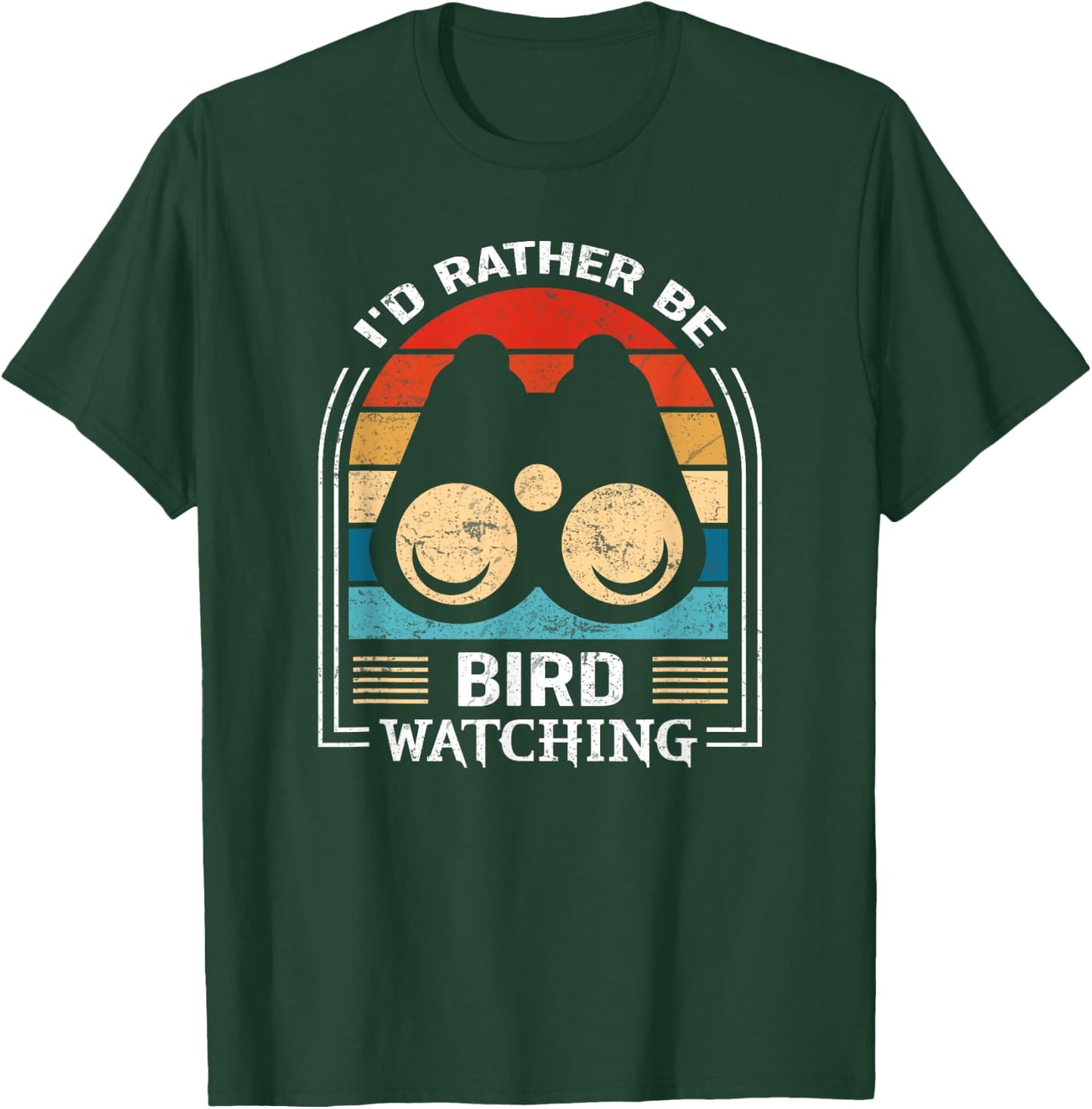 I'd Rather Be Bird Watching Shirt Retro Bird Watching T-Shirt - T-Shirt | Forest