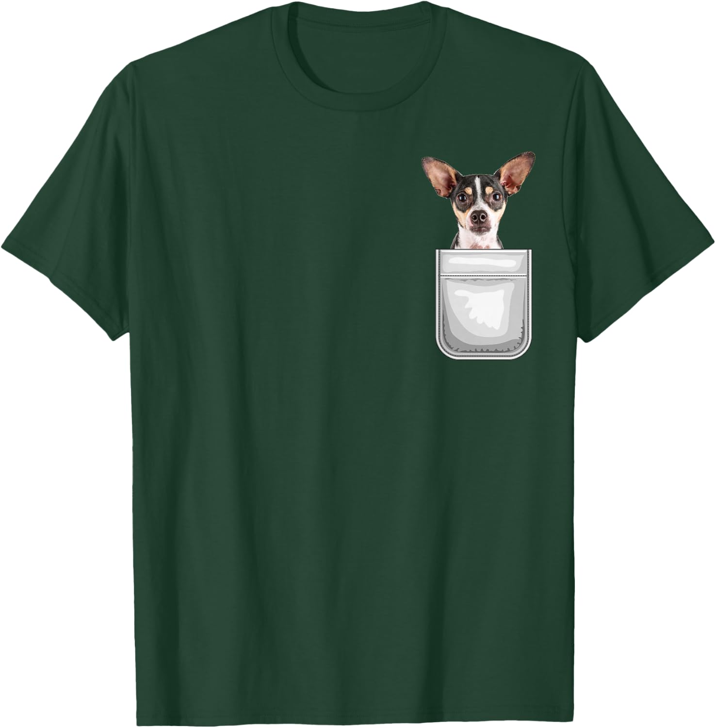 Rat Terrier Puppy Dog in Your Pocket T-Shirt - T-Shirt | Forest