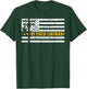 Retired Lineman Retirement American Flag T-Shirt - T-Shirt | Forest