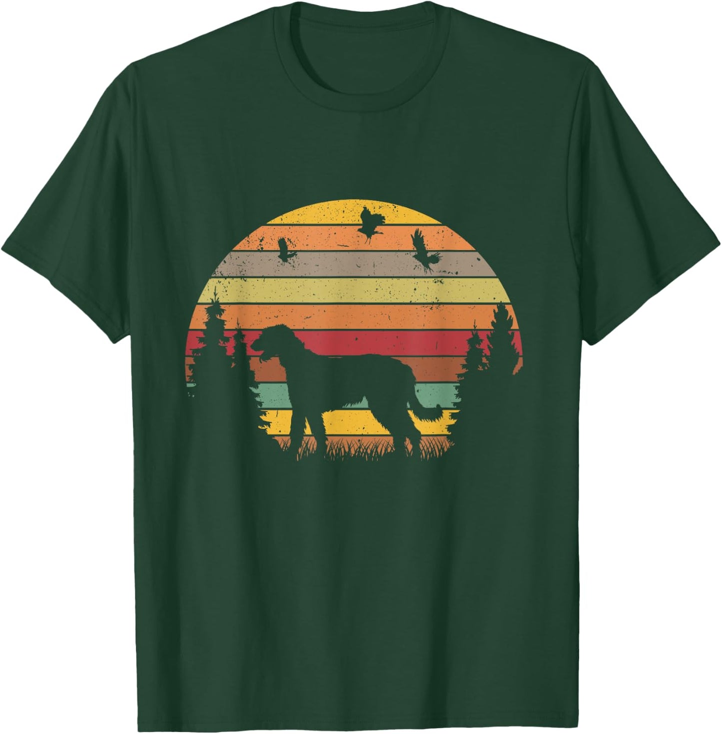 Irish Wolfhound Retro Vintage T-Shirt - T-Shirt | Forest