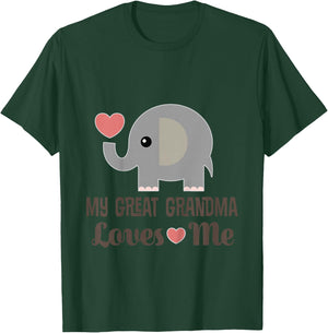 Kids Grandchild My Great Grandma Loves Me T-Shirt - T-Shirt | Forest