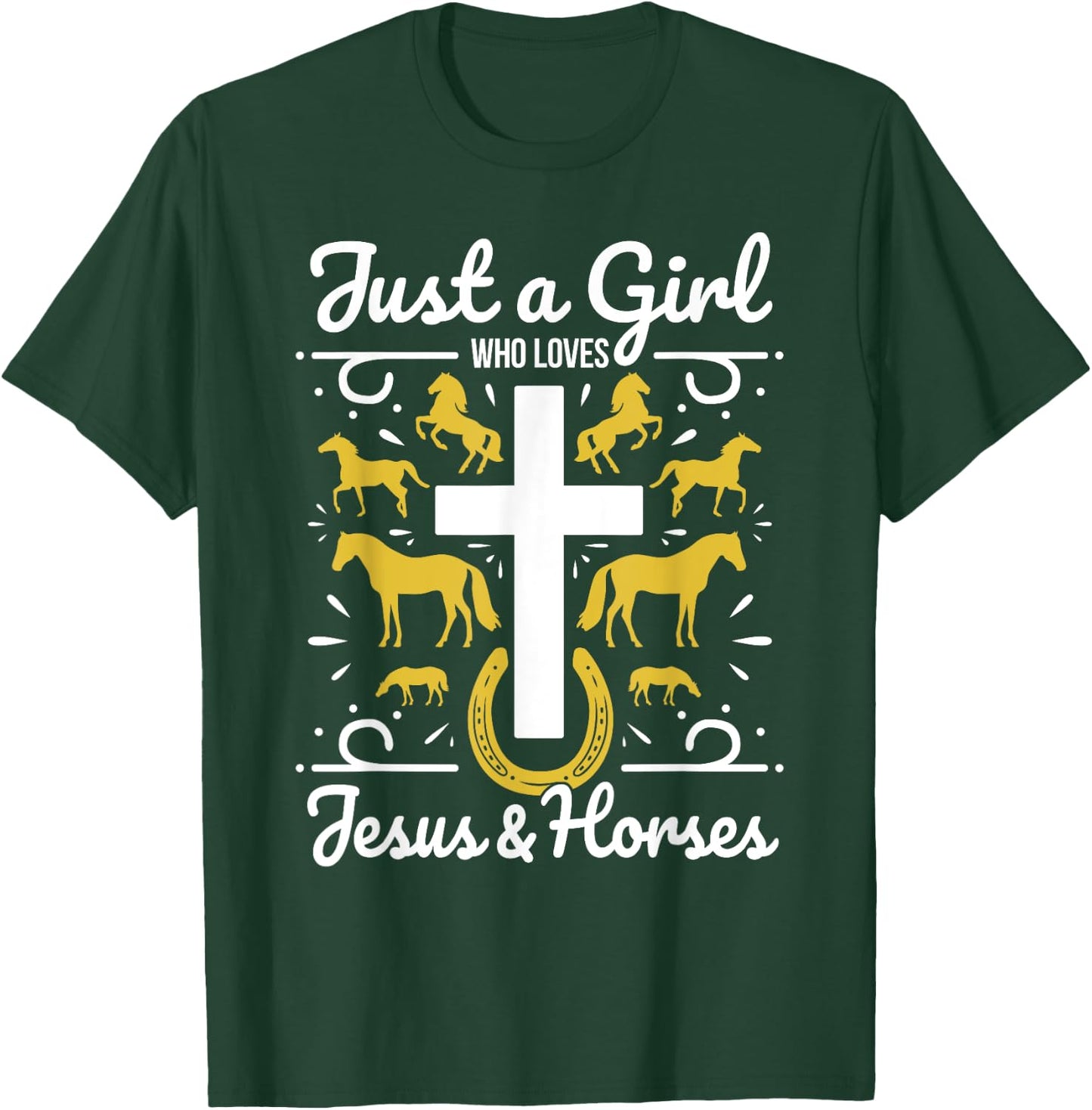 Horse Rider - Jesus & Horses T-Shirt - T-Shirt | Forest