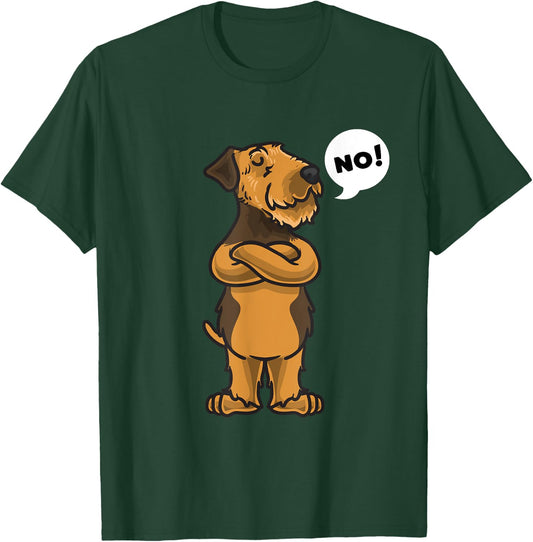 Stubborn Airedale Terrier Dog Women Girls Kids T-Shirt - T-Shirt | Forest