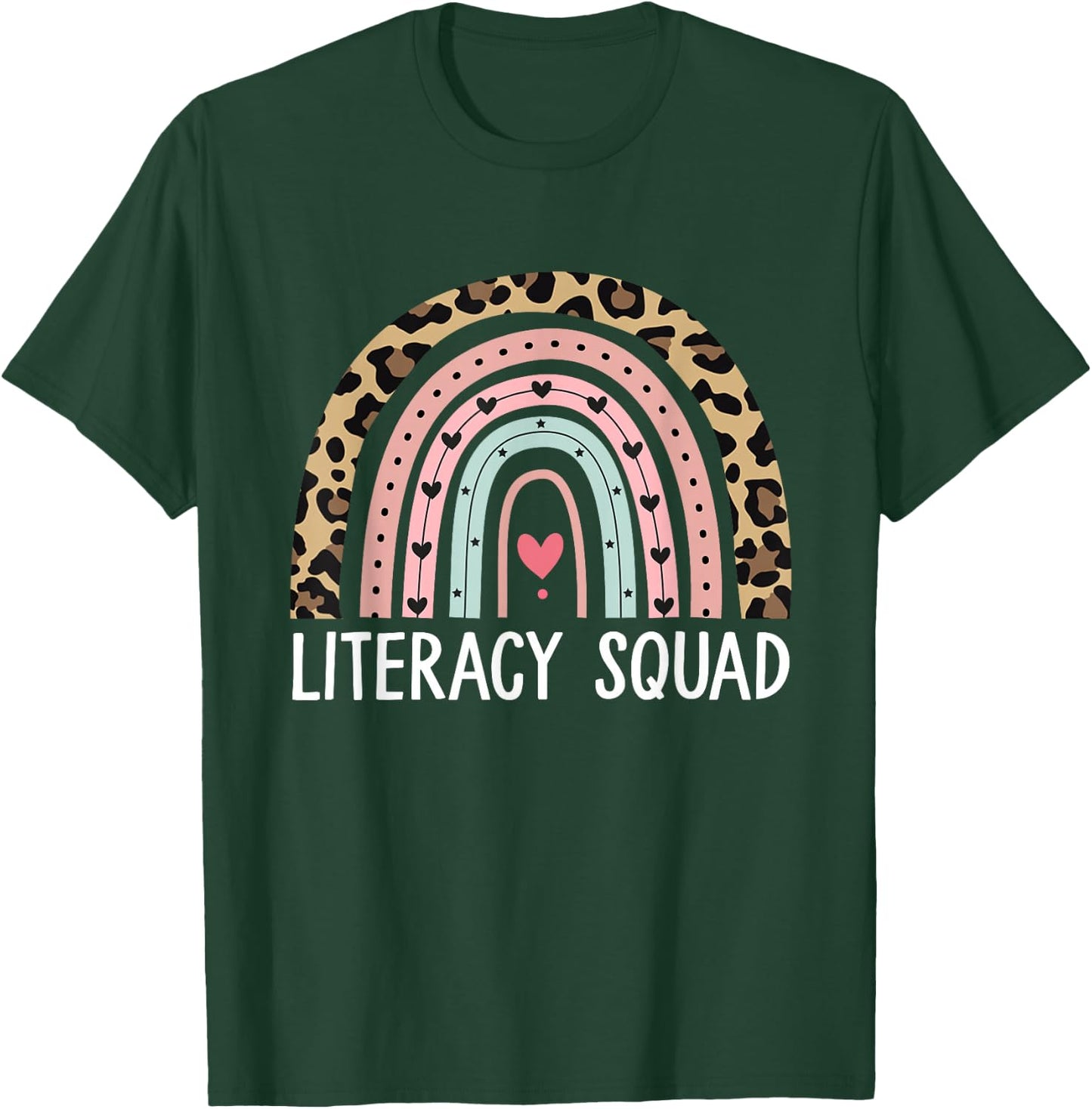 Literacy Squad Coach Reading School Librarian Teacher T-Shirt - T-Shirt | Forest