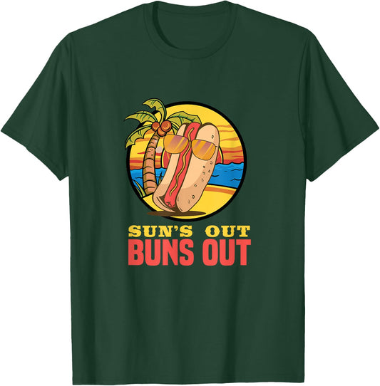 Sun's out buns out hot dog costume T-Shirt - T-Shirt | Forest