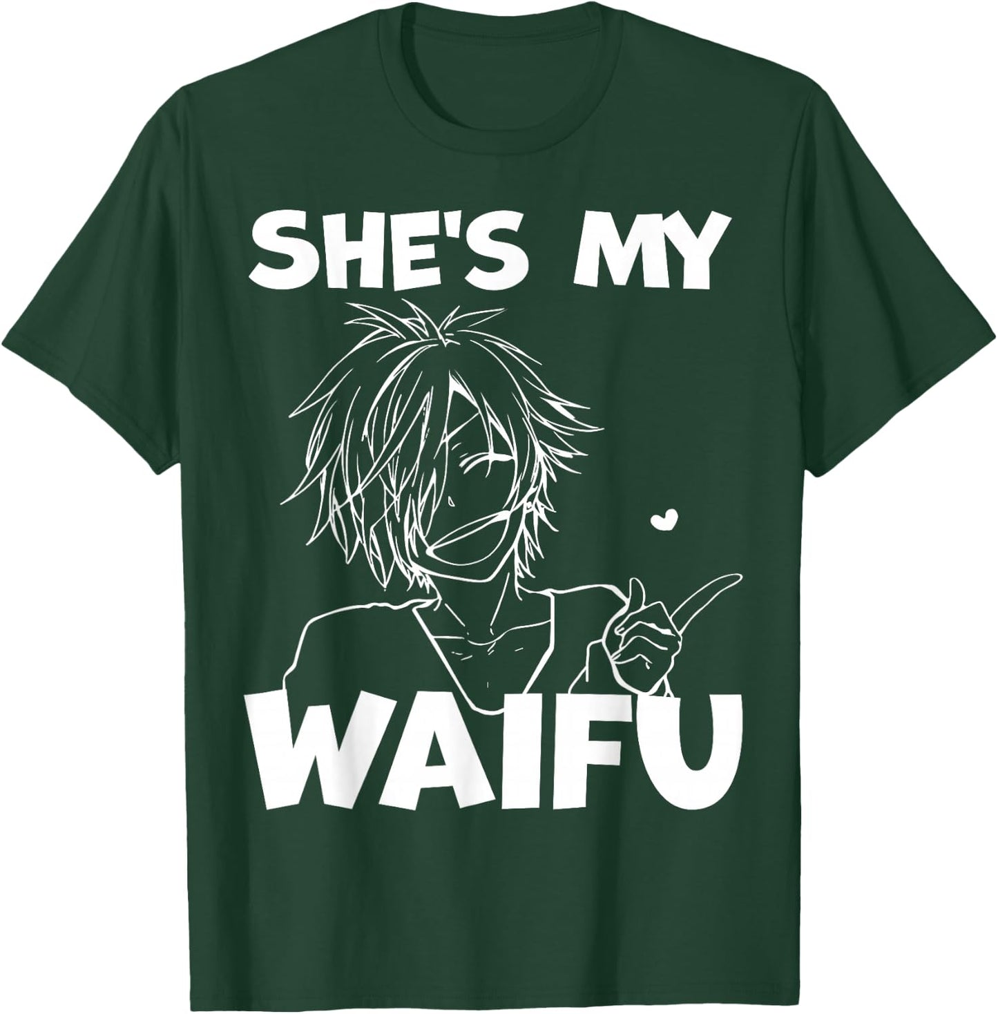 She's My Waifu Funny Anime Matching Couple Boyfriend Gift T-Shirt - T-Shirt | Forest
