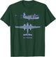 S-2 Tracker Anti-submarine Warfare ASW Aircraft Diagram T-Shirt - T-Shirt | Forest