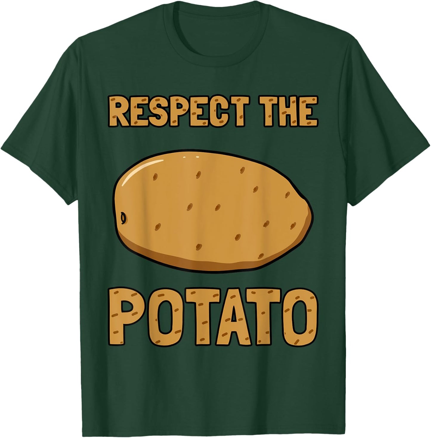 Respect The Potato Tater Stud Tattie Vegan Keto Lover Gift T-Shirt - T-Shirt | Forest