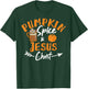 Halloween Christian Pumpkin Spice And Jesus Christ Fall Leaf T-Shirt - T-Shirt | Forest