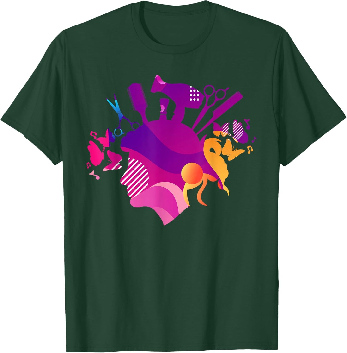 Hairdresser Hairstylists Hairdressing Hairstyling Beautician T-Shirt - T-Shirt | Forest