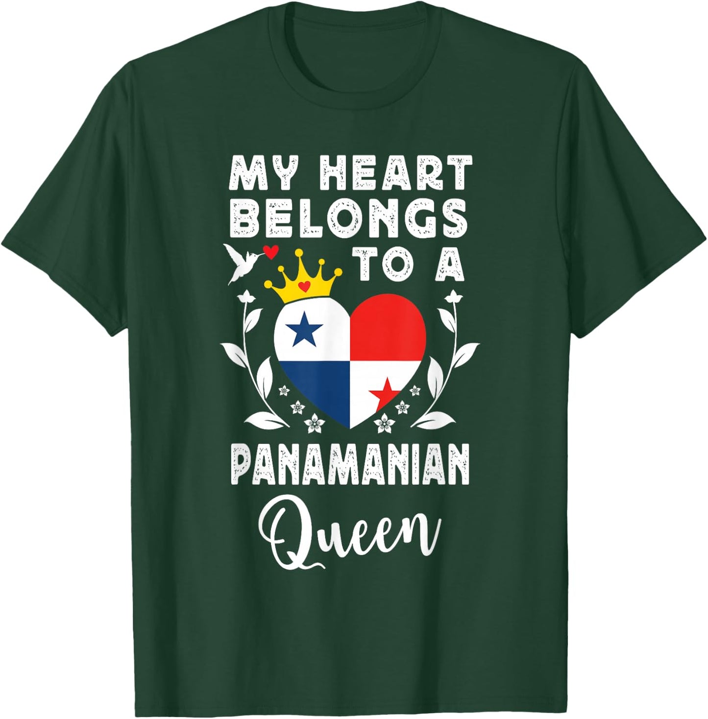 Panamanian Queen Panamanian Wife Girlfriend Panama Flag T-Shirt - T-Shirt | Forest