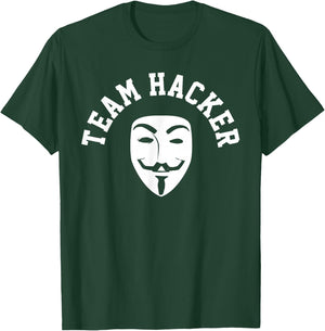 Hacker Anonymous Mask Gift Computer Funny T-Shirt - T-Shirt | Forest
