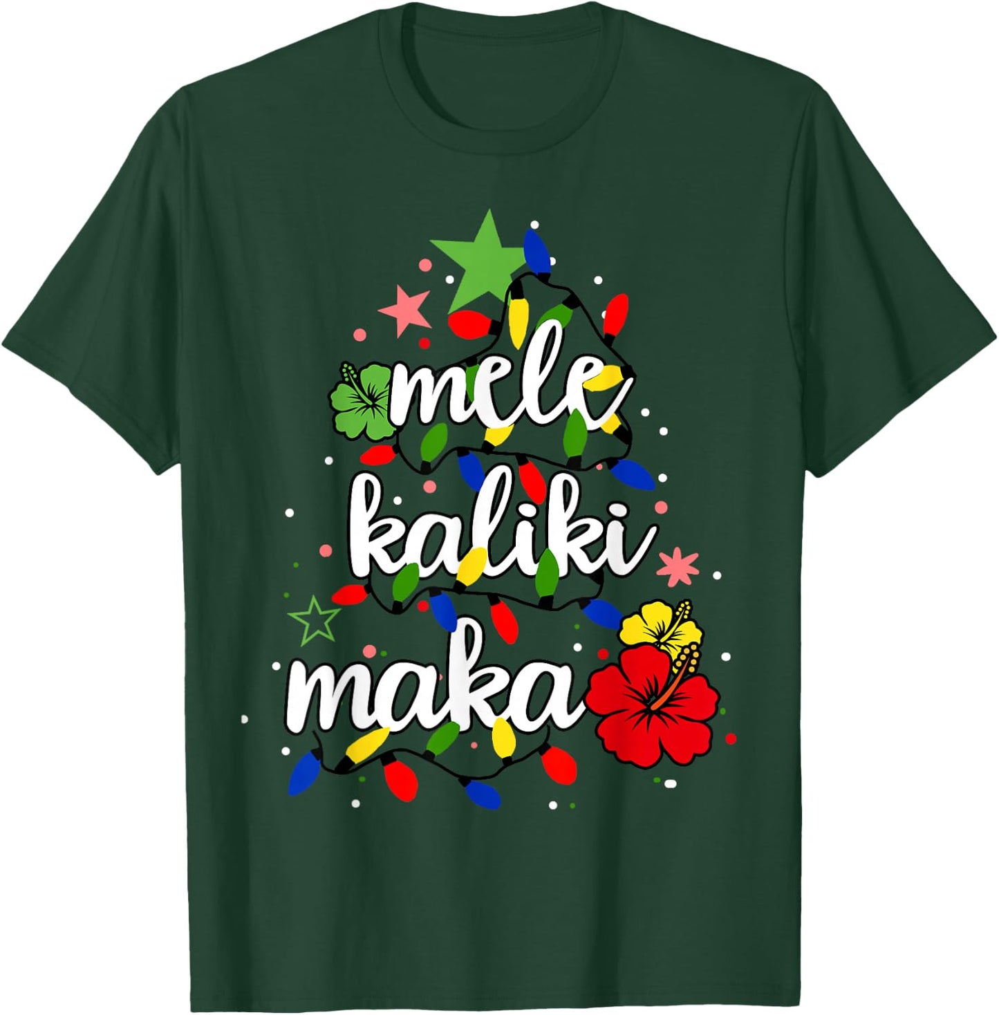 Mele Kalikimaka Shirt Kids Toddler Christmas Tree Hawaiian T-Shirt - T-Shirt | Forest
