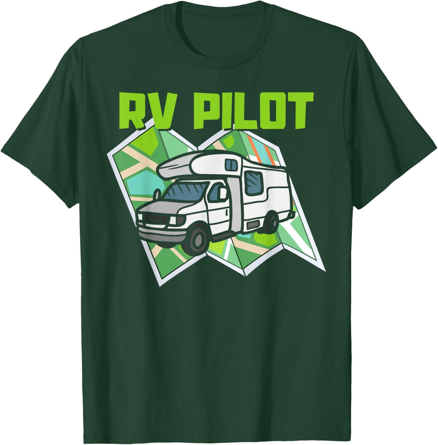 RV Pilot Funny Matching Camping 2024 Motorhome Summer Trip T-Shirt - T-Shirt | Forest