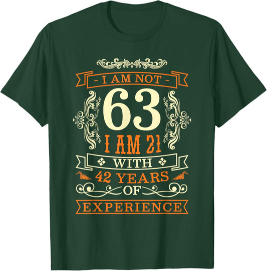 63rd Birthday Man Woman 63 Year Old Gift T-Shirt - T-Shirt | Forest