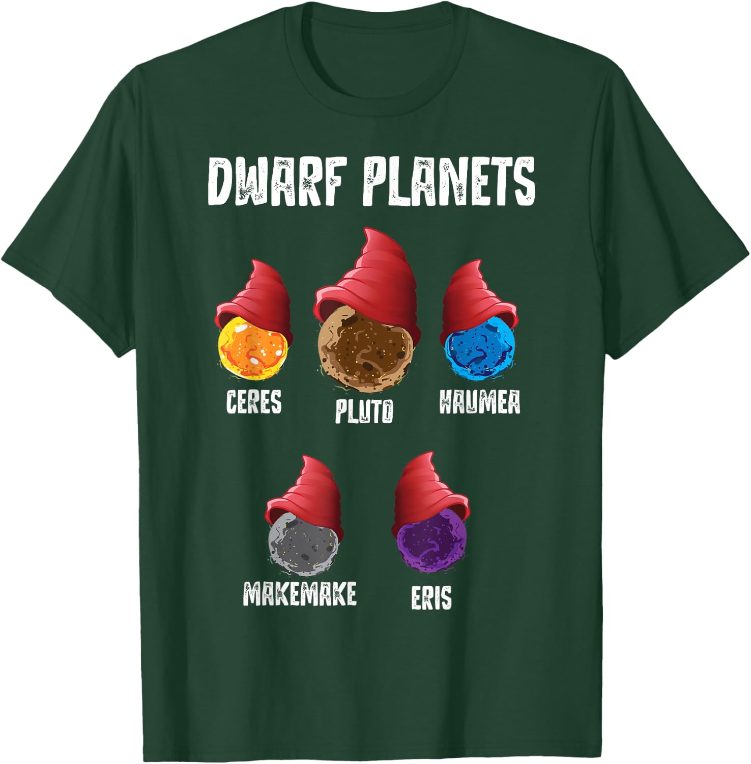 Solar System Dwarf Planets Outer Space Astronaut T-Shirt - T-Shirt | Forest