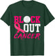 Volleyball Breast Cancer Awareness Block Out Cancer T-Shirt - T-Shirt | Forest