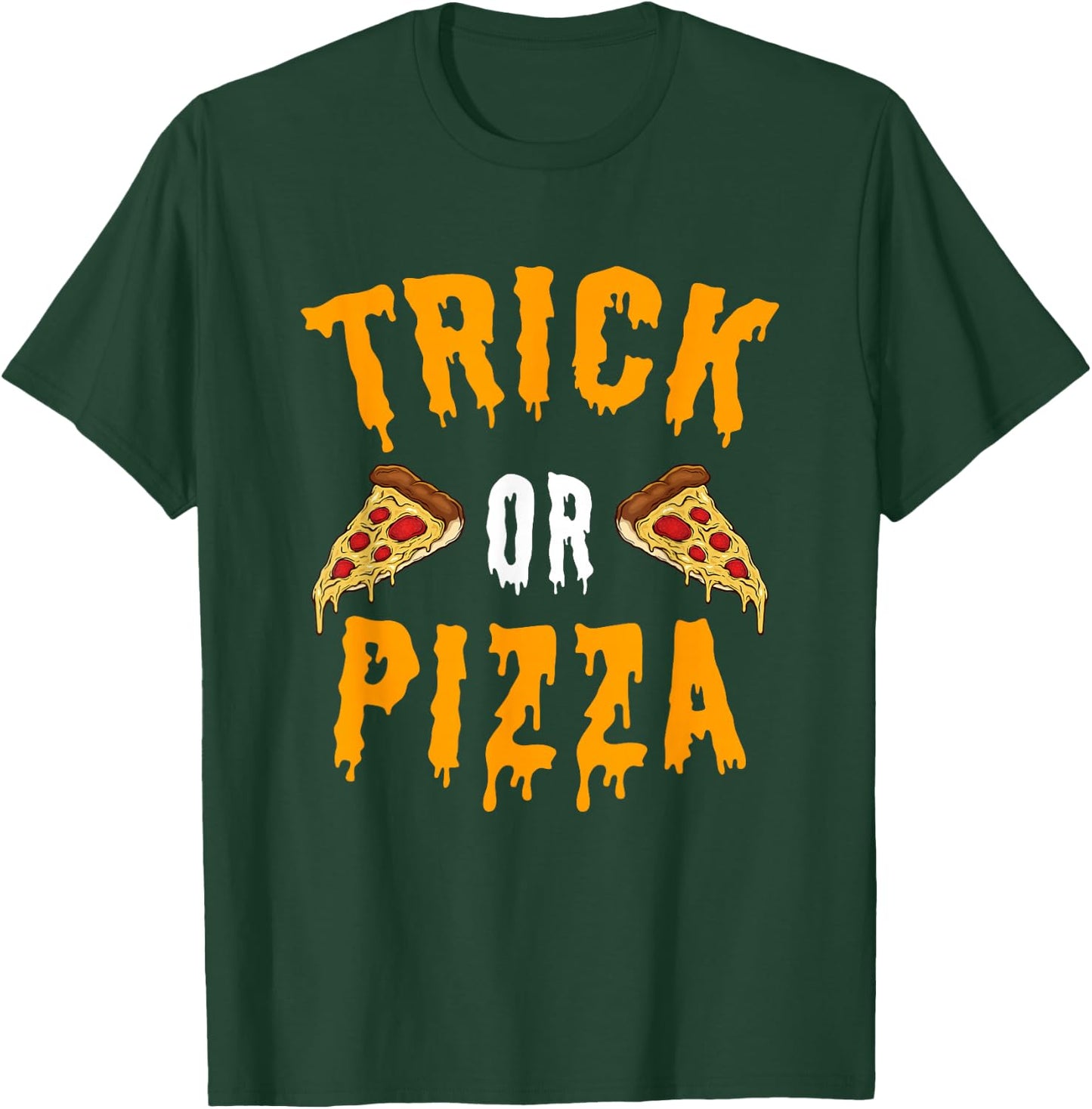 Trick Or Pizza Funny Lazy Halloween Costume for Pizza Lovers T-Shirt - T-Shirt | Forest