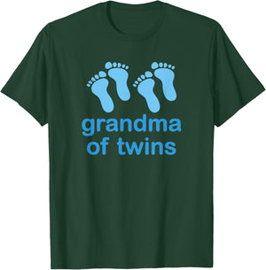 Grandma Of Twins Shirt New Grandmother T-Shirt - T-Shirt | Forest