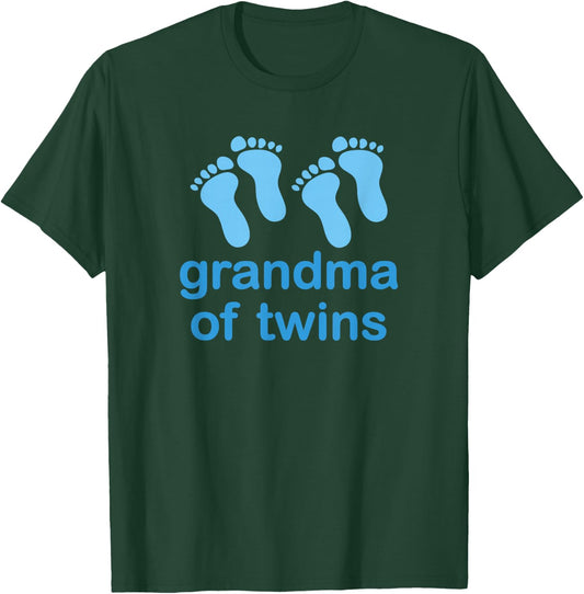 Grandma Of Twins Shirt New Grandmother T-Shirt - T-Shirt | Forest