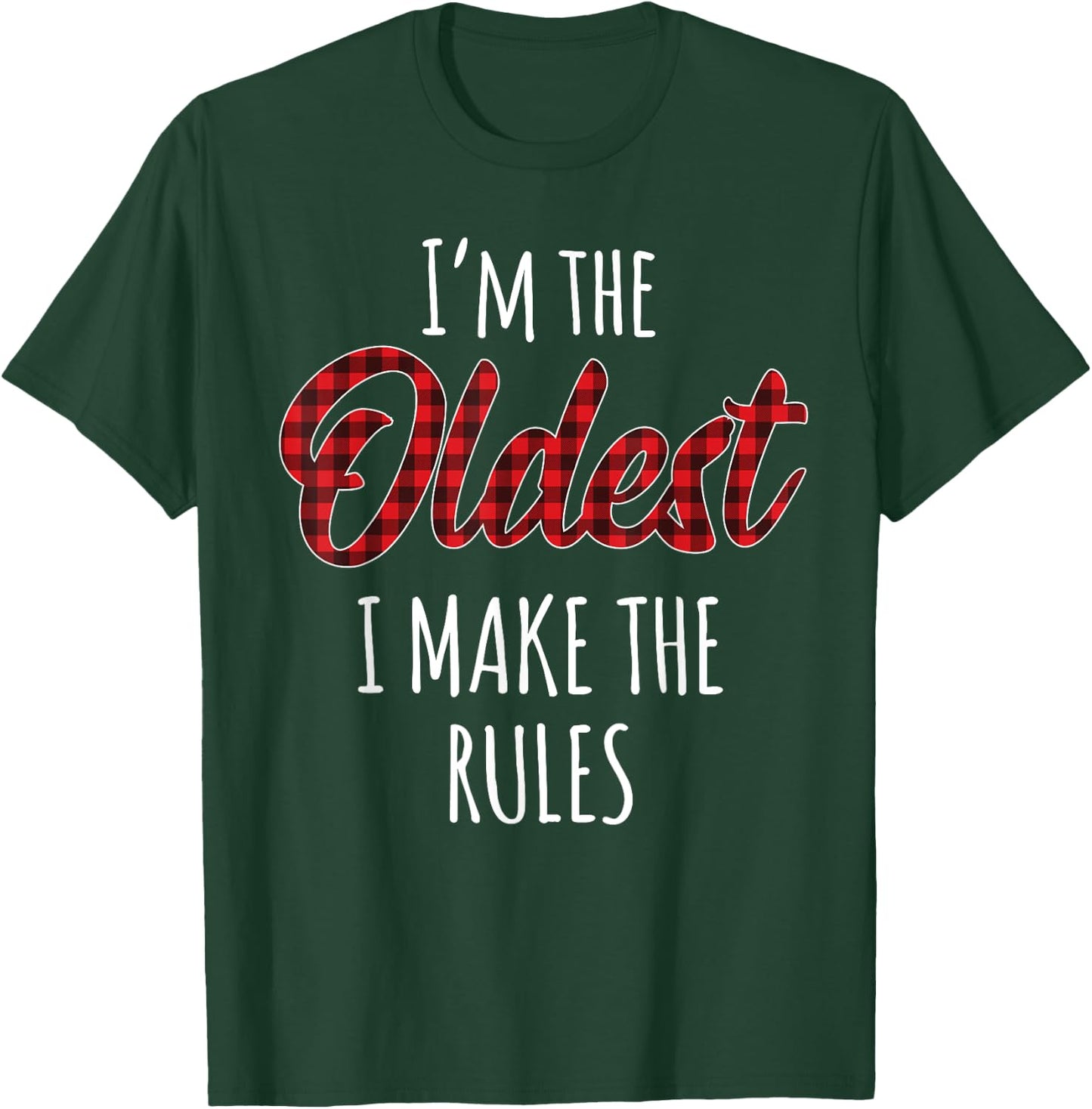 Youngest Child Rules Dont Apply to Me Christmas Sibling T-Shirt - T-Shirt | Forest