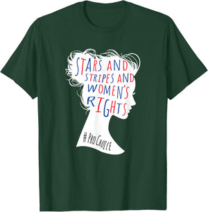 Women's Rights American Feminist Messy Bun Fundamental Right T-Shirt - T-Shirt | Forest