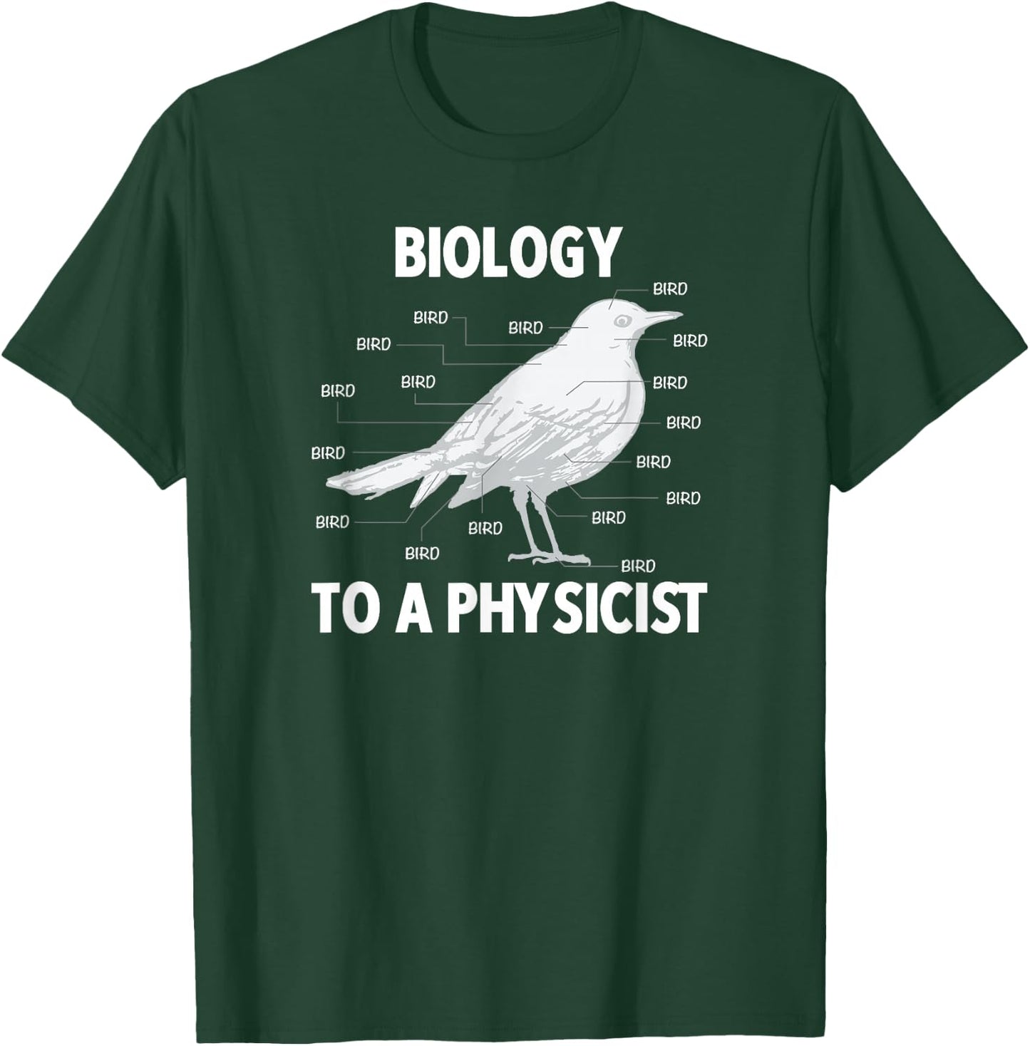 Biology to a Physicist - Funny Physics Shirt T-Shirt - T-Shirt | Forest