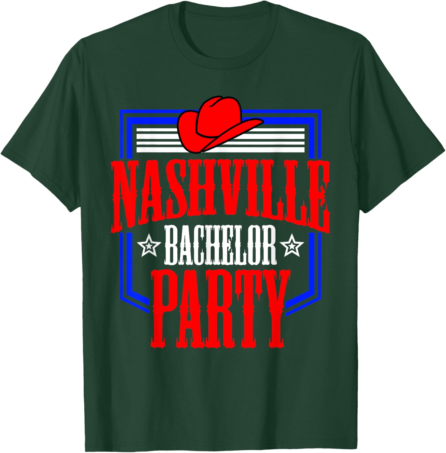 Nashville Bachelor Stag Party Groom Wedding Gift Best Man T-Shirt - T-Shirt | Forest