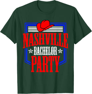 Nashville Bachelor Stag Party Groom Wedding Gift Best Man T-Shirt - T-Shirt | Forest