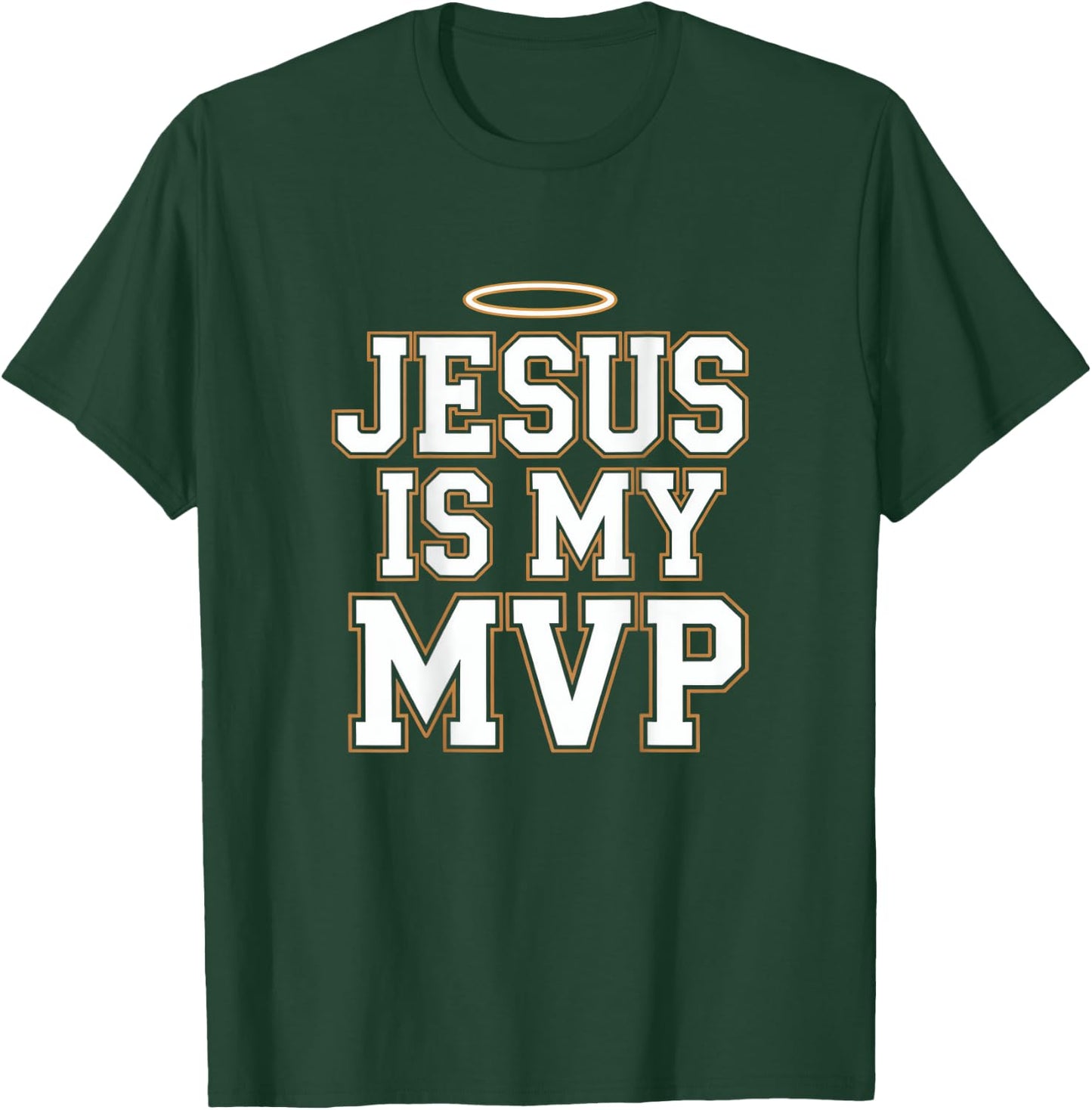 Jesus Is My MVP Perfect Christian Baseball Sport Gifts Men T-Shirt - T-Shirt | Forest