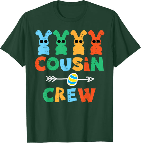 Cousin Crew Easter Bunnies Cute Rabbit Boys Kids Toddler T-Shirt - T-Shirt | Forest