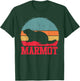 Retro Vintage Marmot lover Sunset Women Kids boys T-Shirt - T-Shirt | Forest