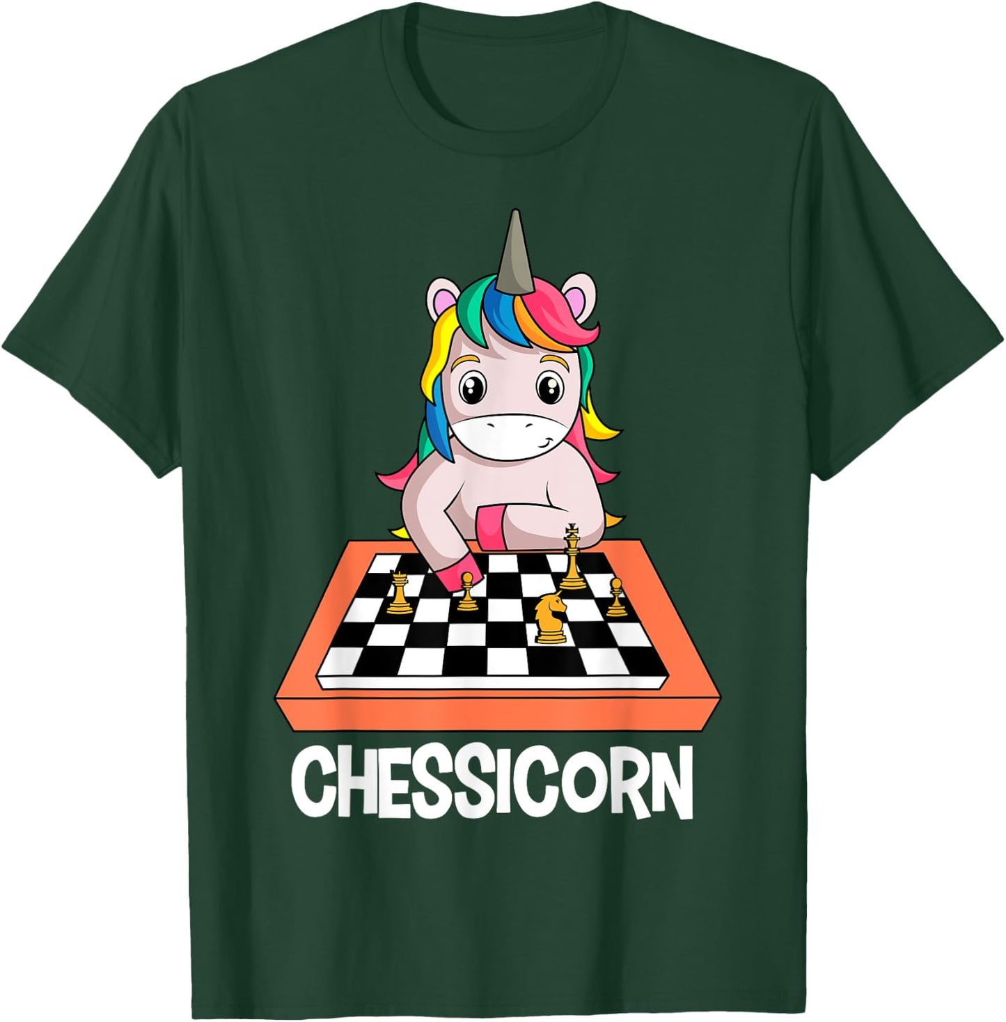 Chessicorn Chess Players Unicorn Lovers T-Shirt - T-Shirt | Forest