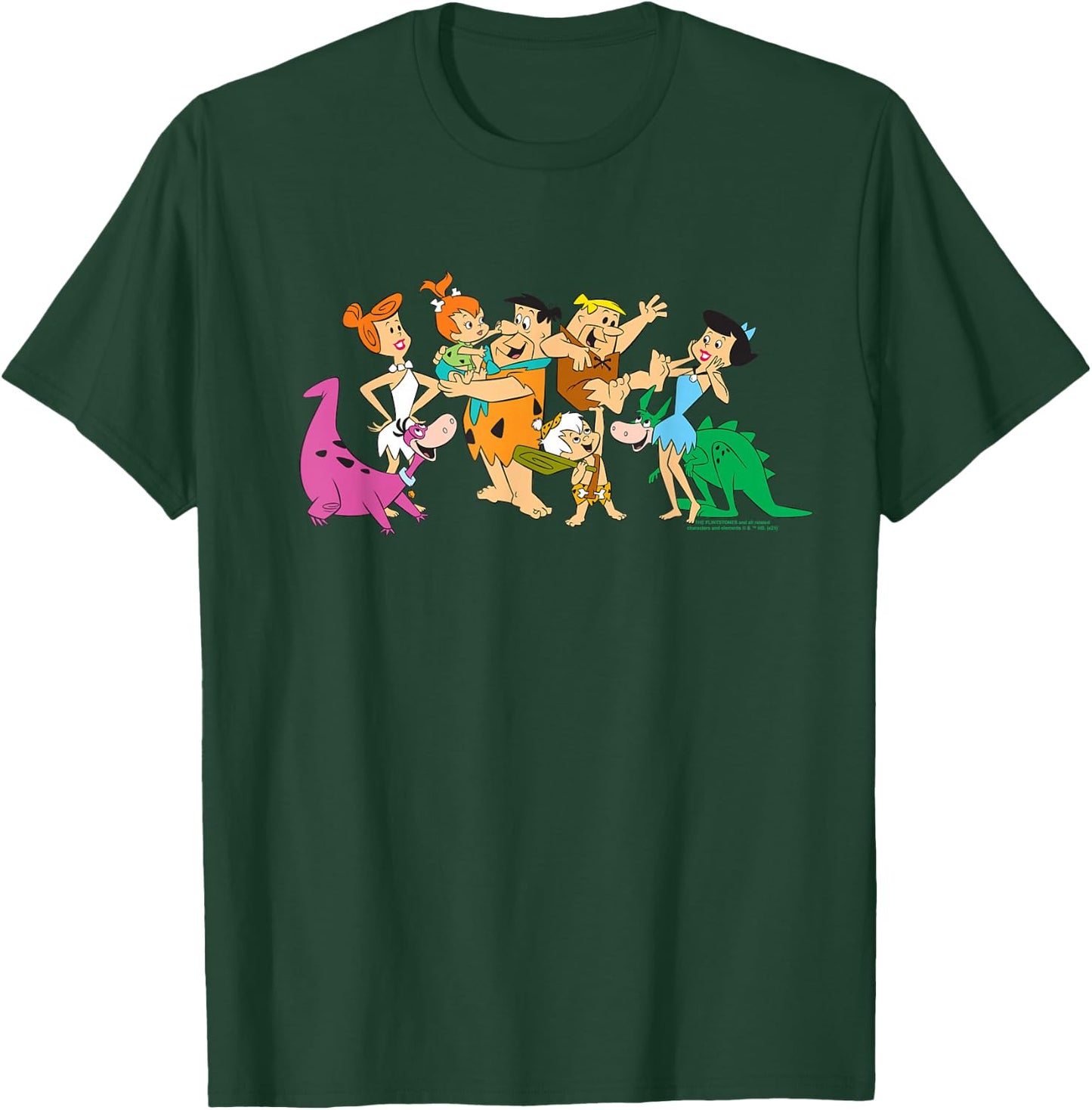 The Flintstones Fred Wilma Barney Group Photo T-Shirt - T-Shirt | Forest