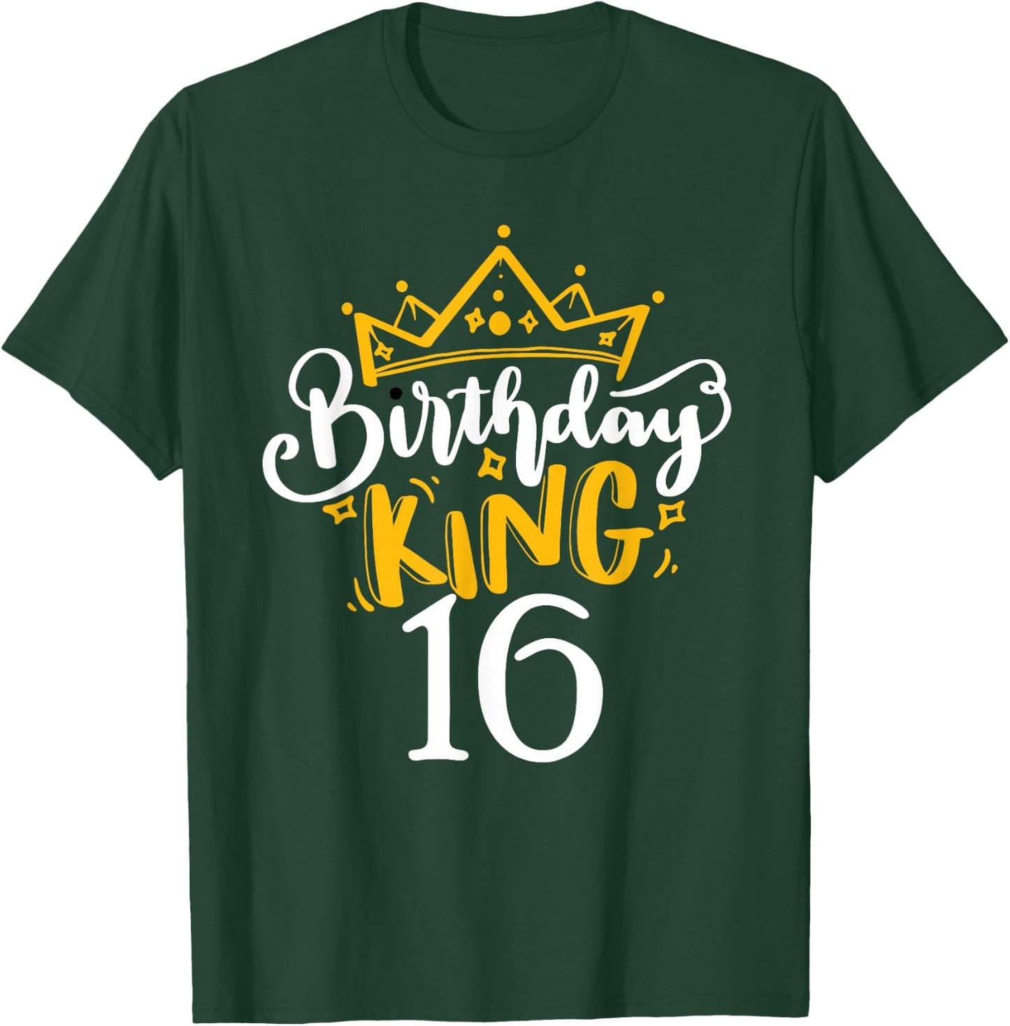 16th Birthday King 16 Years Old Party Ideas For Boys T-Shirt - T-Shirt | Forest