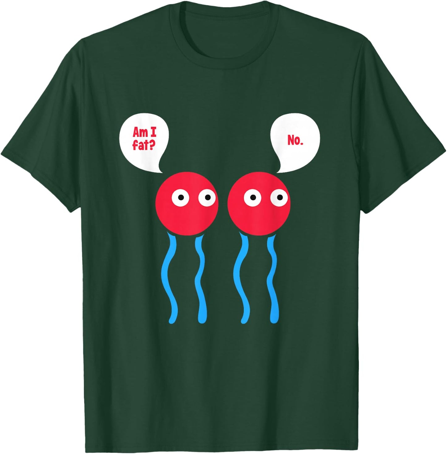 Am I Fat? Funny Lipid Cell Biology Science Pun T-Shirt - T-Shirt | Forest